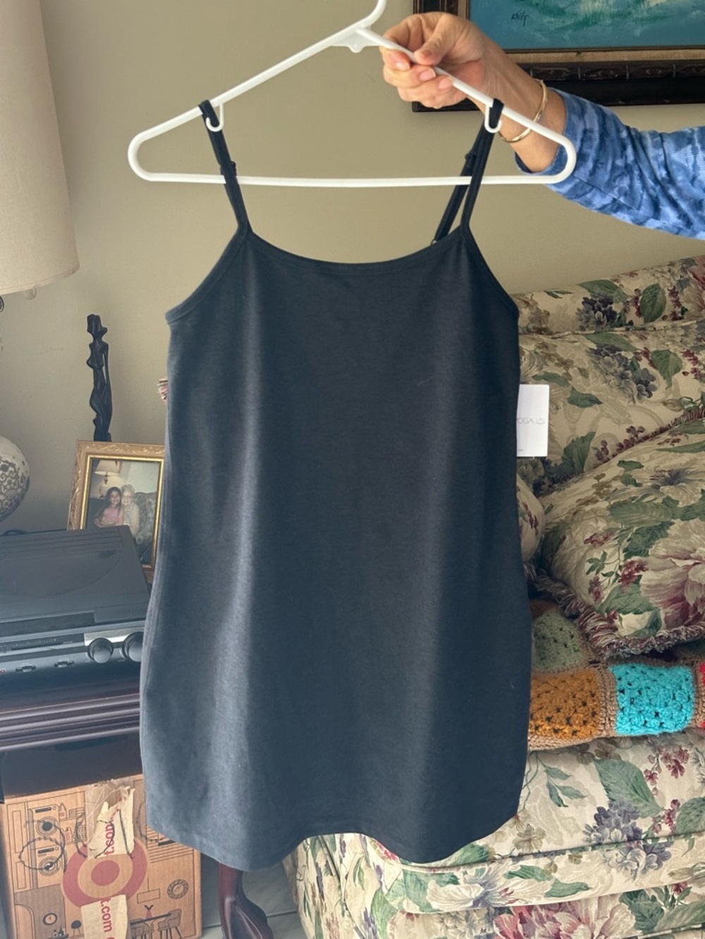 Beyond Yoga Black Slip Tank Dress